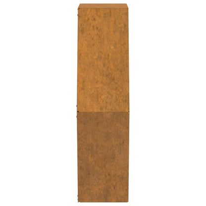 Fioriere da Parete 2 pz Ruggine in Acciaio Corten 46x10x40 cm