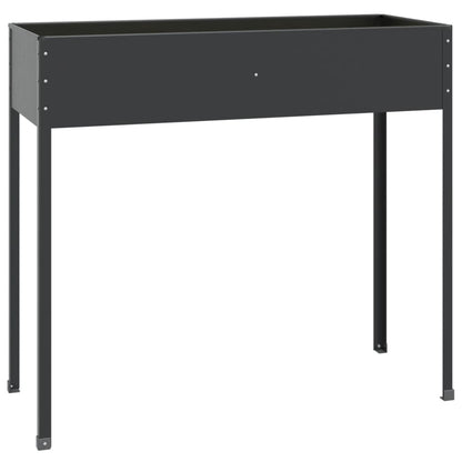 Fioriere da Giardino 2 pz Antracite Acciaio Zincato - homemem39