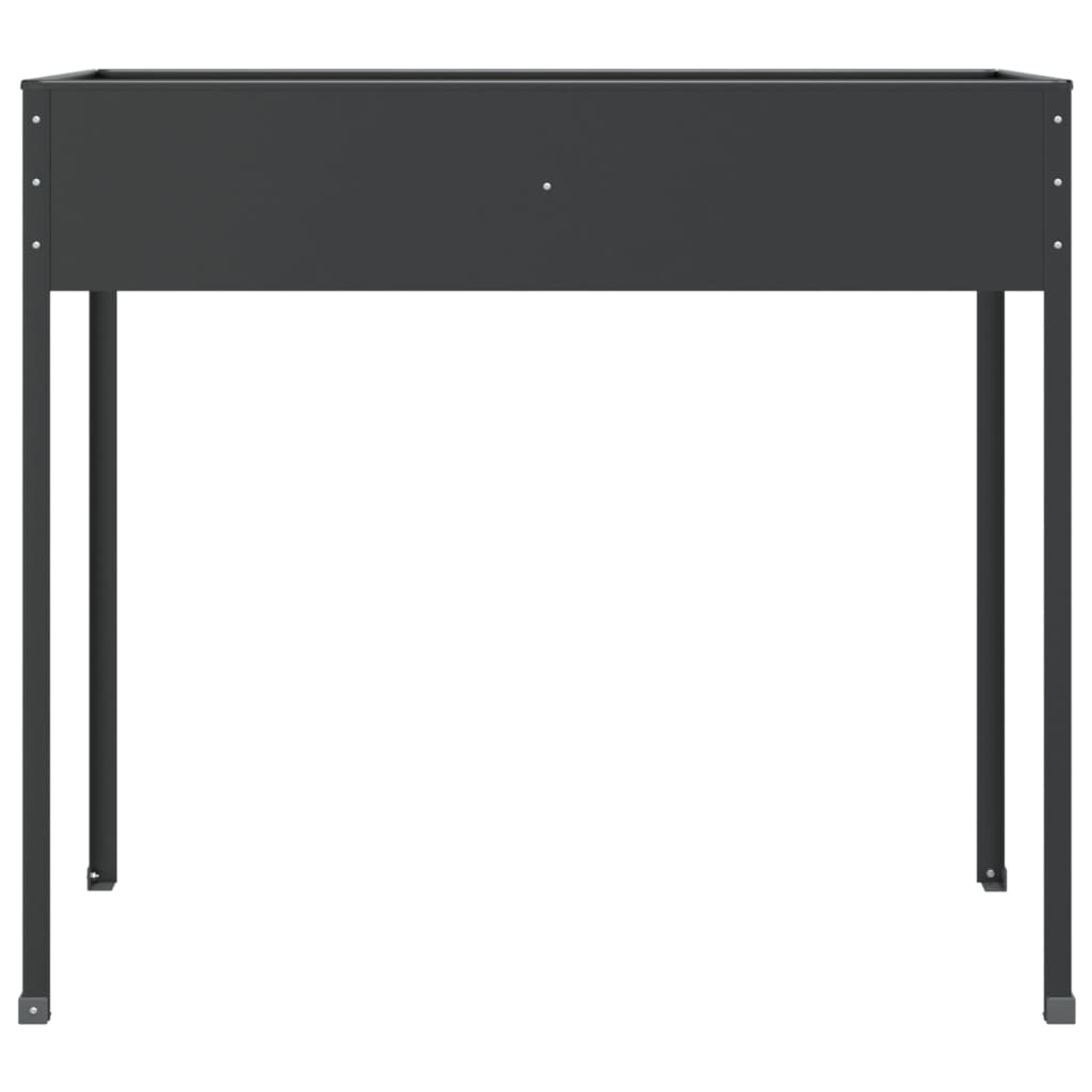 Fioriere da Giardino 2 pz Antracite Acciaio Zincato - homemem39