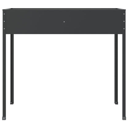 Fioriere da Giardino 2 pz Antracite Acciaio Zincato - homemem39