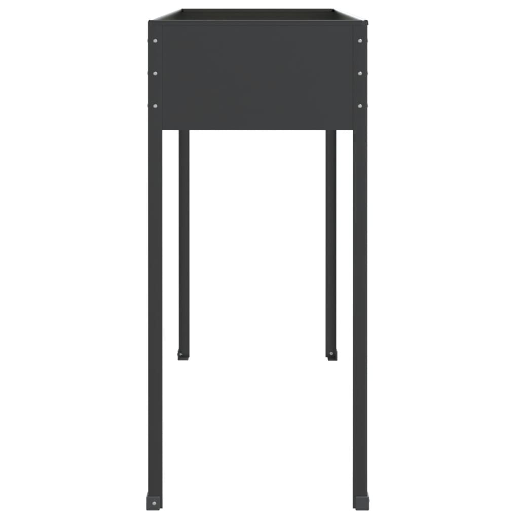 Fioriere da Giardino 2 pz Antracite Acciaio Zincato - homemem39