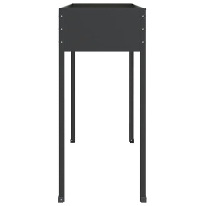 Fioriere da Giardino 2 pz Antracite Acciaio Zincato - homemem39