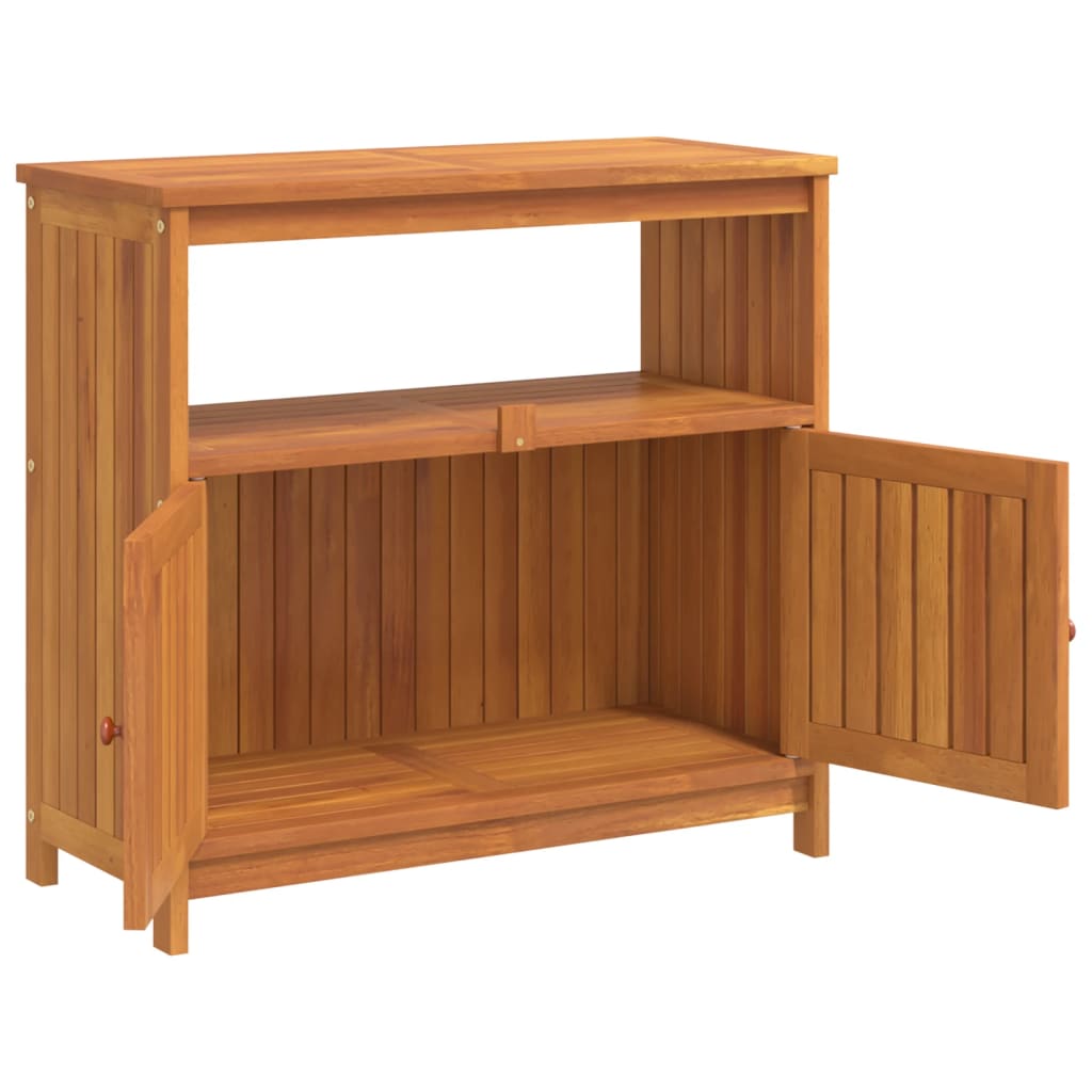 Tavolo Consolle da Giardino 80x35x75 cm Legno Massello Acacia