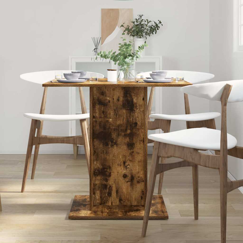 Tavolo da Pranzo rovere fumo 80x80x75 cm Legno Multistrato | homemem39