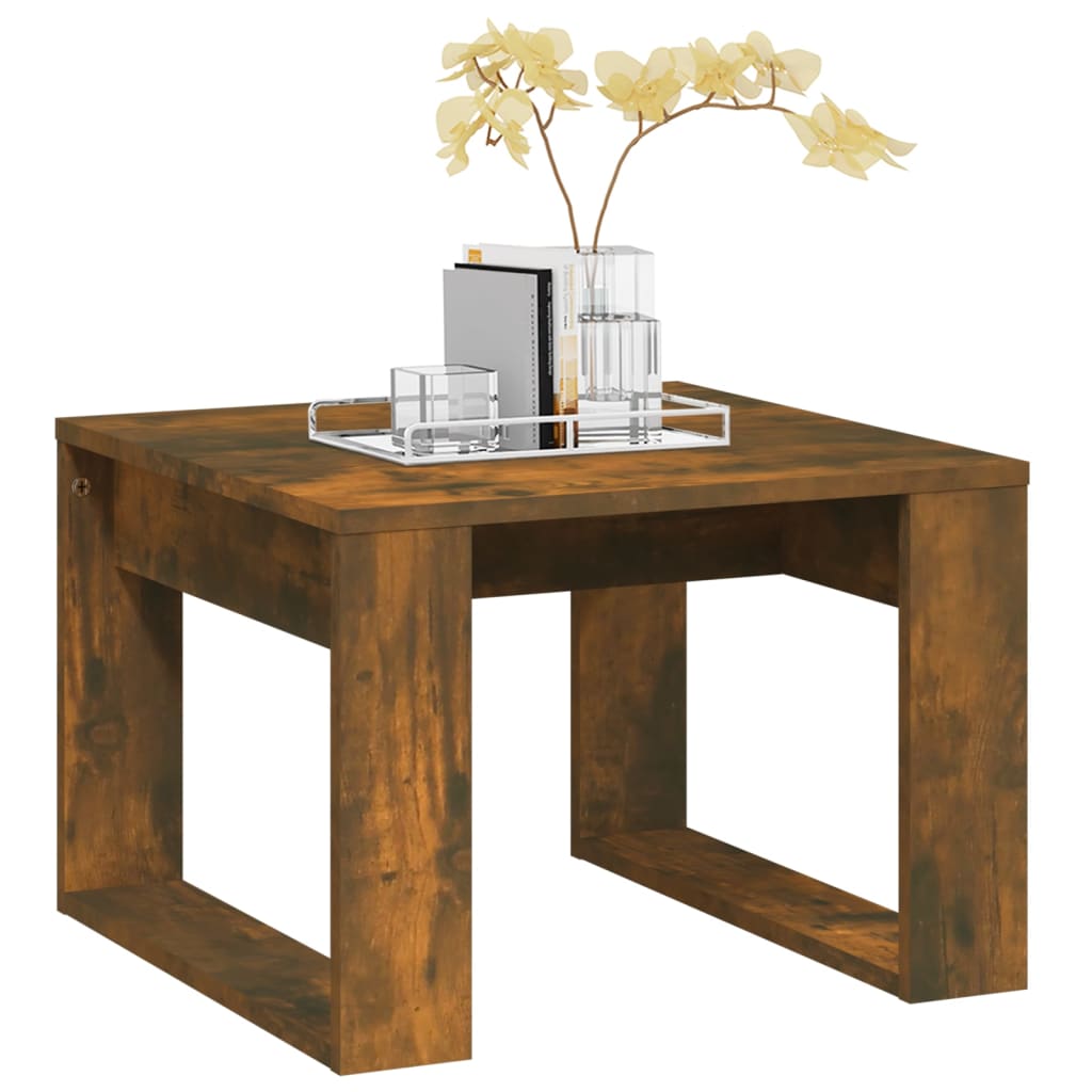 Tavolino Rovere Fumo 50x50x35 cm in Legno Multistrato | homemem39