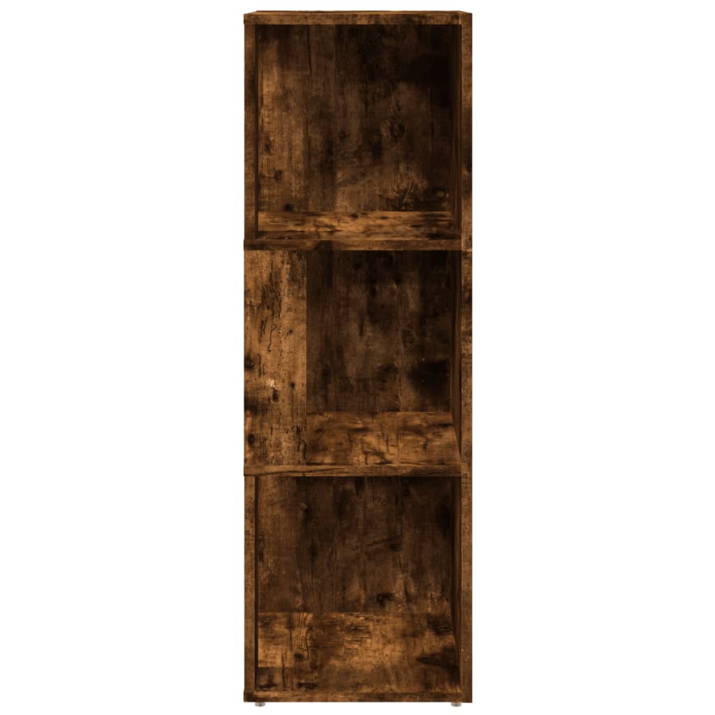 Scaffale Angolare Rovere Fumo 33x33x100 cm Legno Multistrato - homemem39
