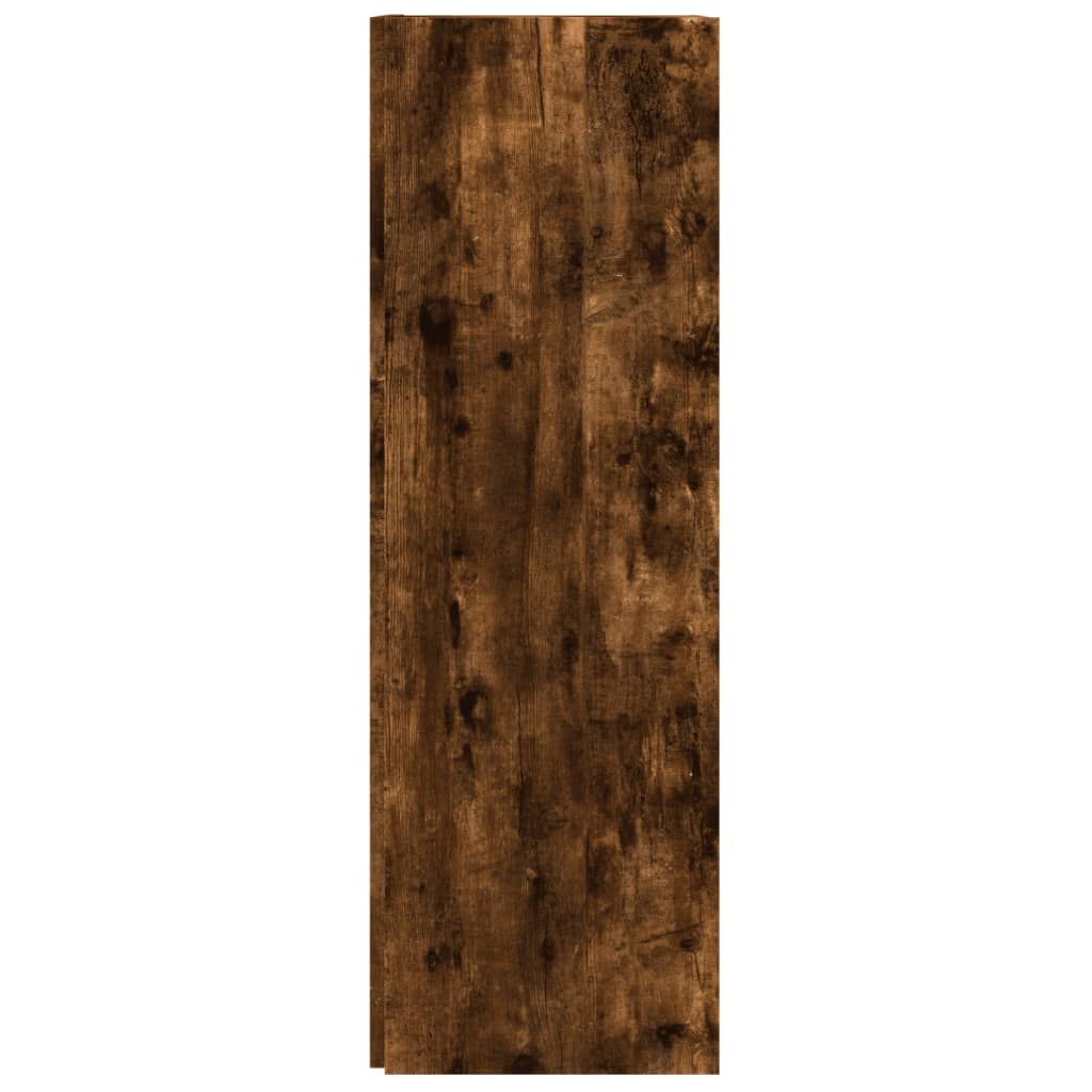 Scaffale Angolare Rovere Fumo 33x33x100 cm Legno Multistrato - homemem39