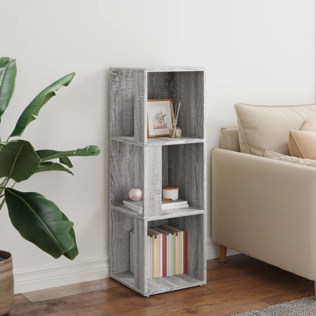 Scaffale Angolare Grigio Sonoma 33x33x100 cm Legno Multistrato | homemem39