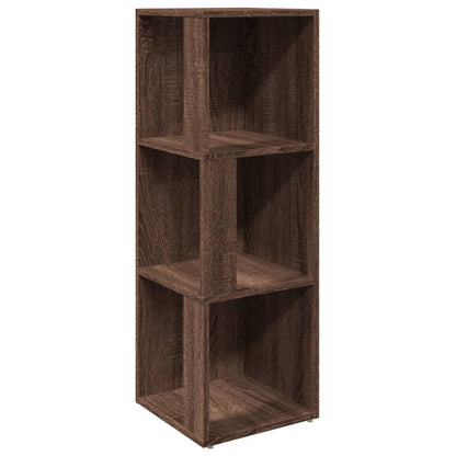 Scaffale Angolare Rovere Marrone 33x33x100 cm Legno Multistrato - homemem39