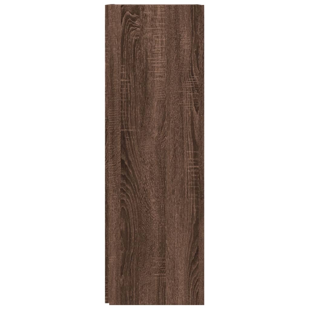 Scaffale Angolare Rovere Marrone 33x33x100 cm Legno Multistrato - homemem39