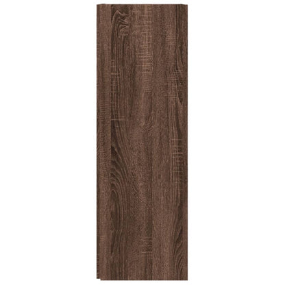 Scaffale Angolare Rovere Marrone 33x33x100 cm Legno Multistrato - homemem39