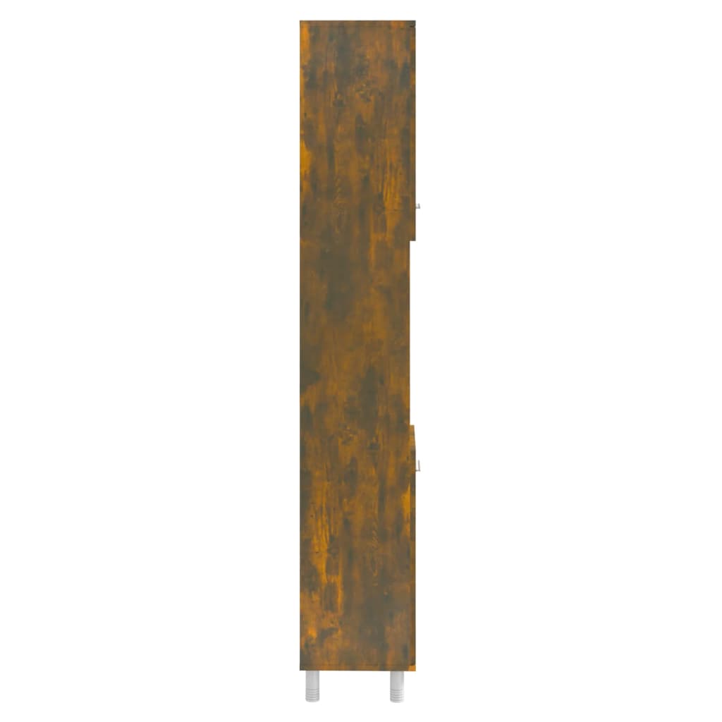 Armadietto Bagno Rovere Fumo 30x30x179 cm in Legno Multistrato | homemem39