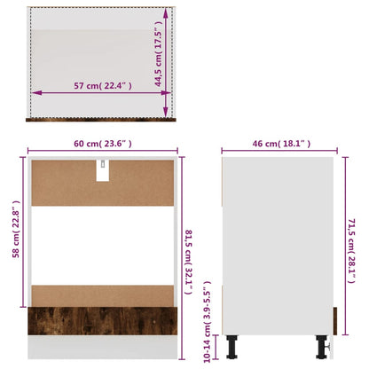 Mobile da Forno “Riga” Rovere Fumo 60x46x81,5 cm - homemem39