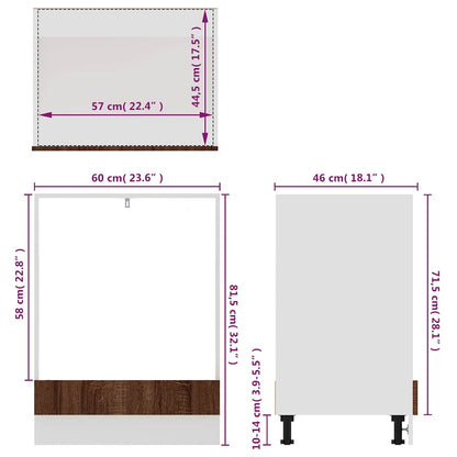 Mobile da Forno “Riga” Rovere Marrone 60x46x81,5 cm | homemem39