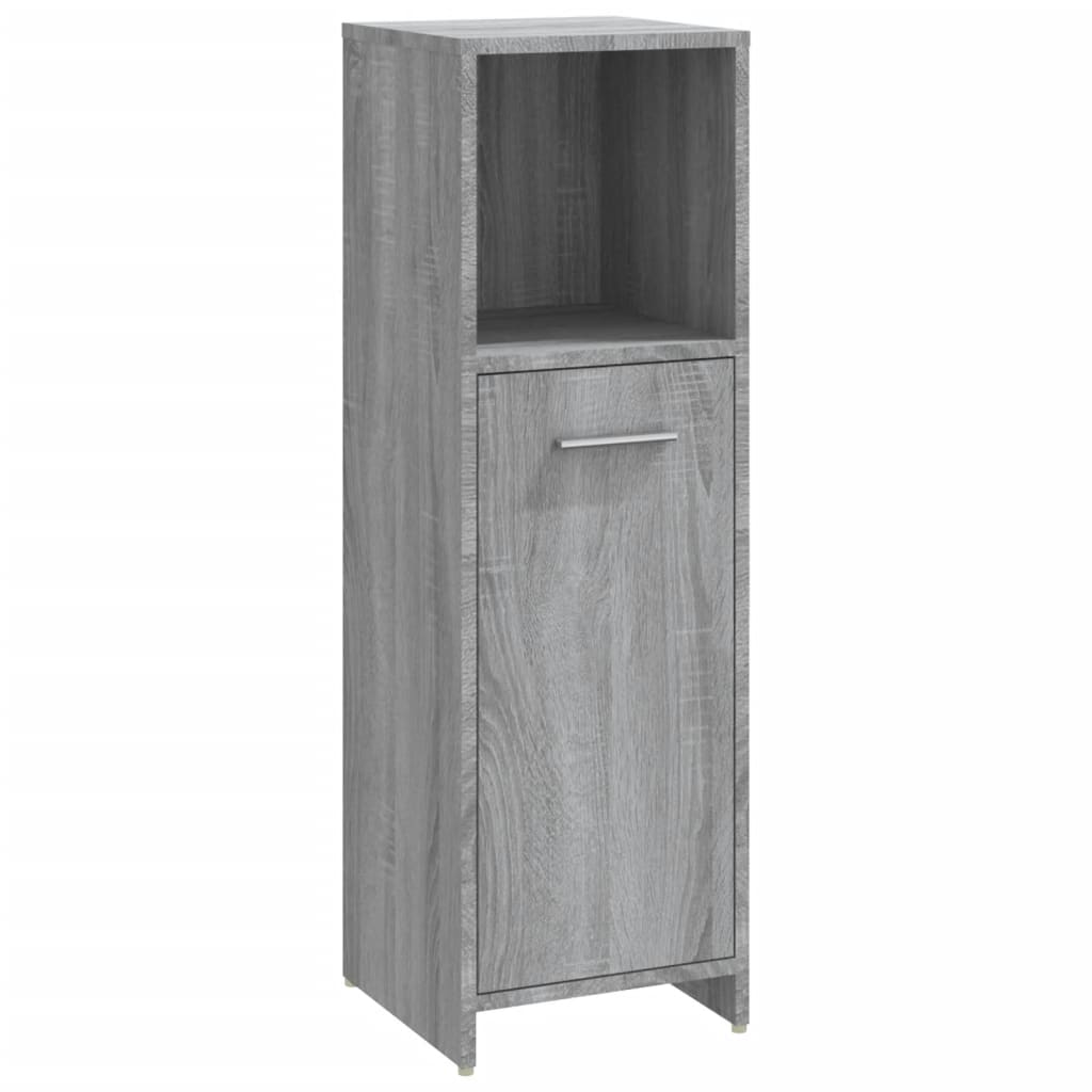 Armadietto Bagno Grigio Sonoma 30x30x95 cm in Legno Multistrato | homemem39