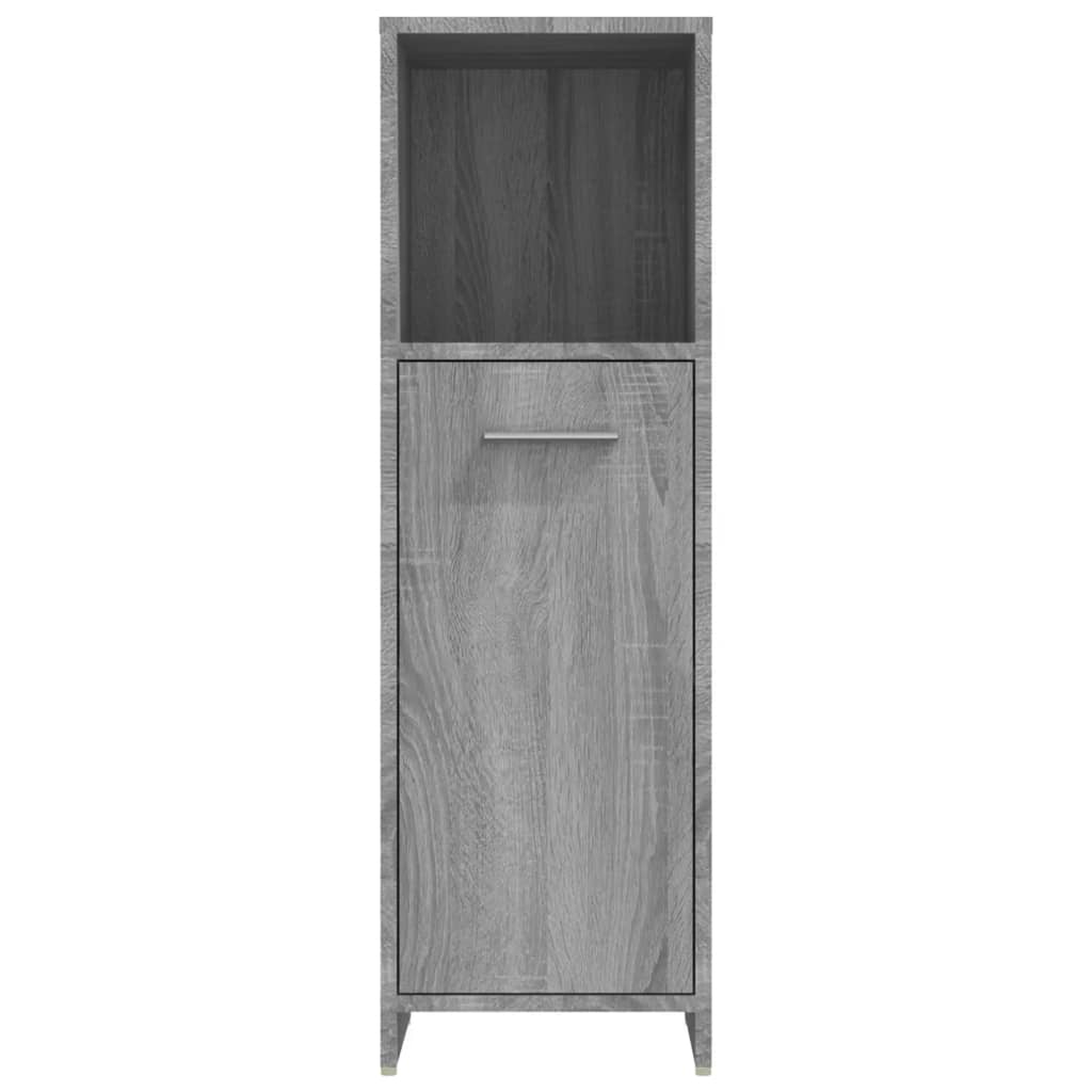 Armadietto Bagno Grigio Sonoma 30x30x95 cm in Legno Multistrato | homemem39