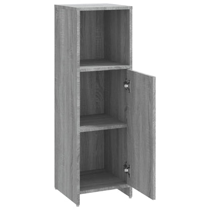 Armadietto Bagno Grigio Sonoma 30x30x95 cm in Legno Multistrato | homemem39