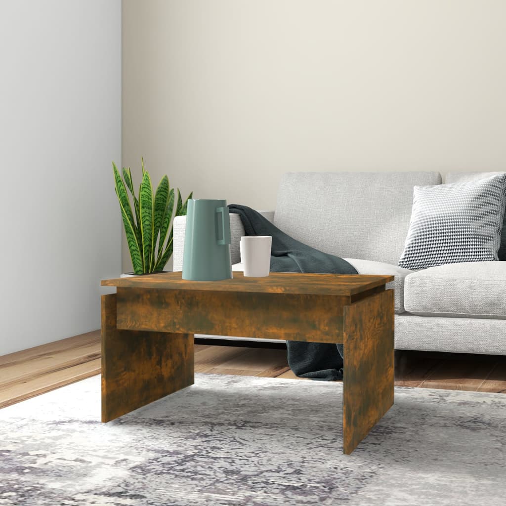 Tavolino da Salotto Rovere Fumo 68x50x38 cm Legno Multistrato | homemem39