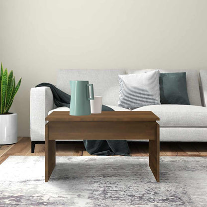 Tavolino da Salotto Rovere Marrone 68x50x38 cm in Multistrato | homemem39