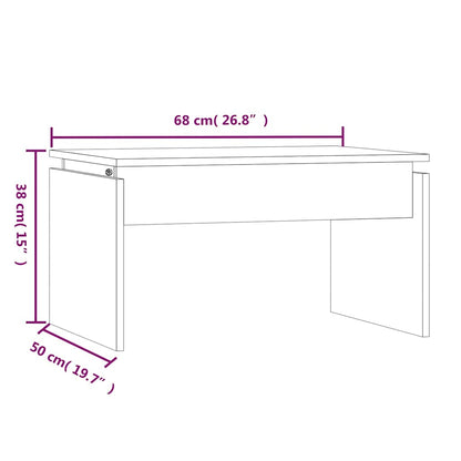 Tavolino da Salotto Rovere Marrone 68x50x38 cm in Multistrato | homemem39