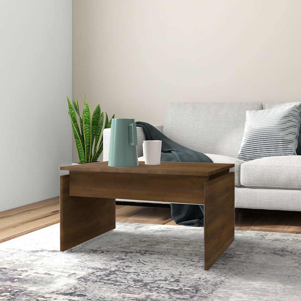 Tavolino da Salotto Rovere Marrone 68x50x38 cm in Multistrato
