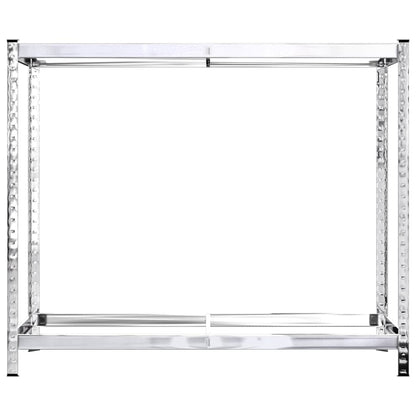Portapneumatici a 2 Livelli 3pz Argento 110x40x110cm in Acciaio | homemem39