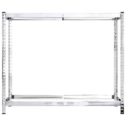 Portapneumatici a 2 Livelli 4pz Argento 110x40x110cm in Acciaio | homemem39