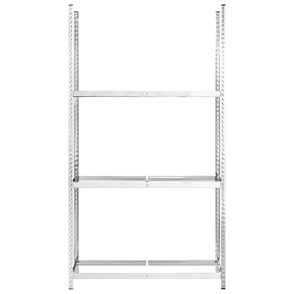 Portapneumatici a 3 Strati 4 pz Argento 110x40x200cm in Acciaio | homemem39