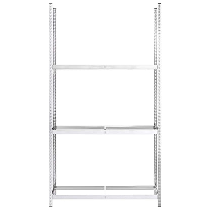 Portapneumatici a 3 Strati 4 pz Argento 110x40x200cm in Acciaio | homemem39