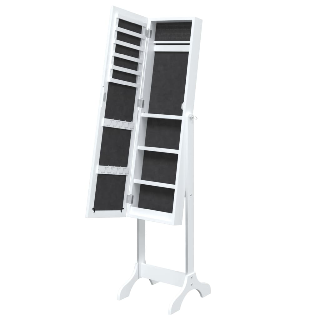 Specchio Autoportante Bianco 34x37x146 cm - homemem39