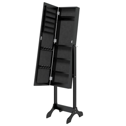 Specchio Autoportante Nero 34x37x146 cm | homemem39
