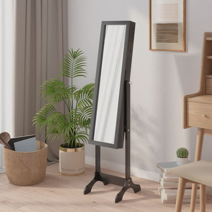 Specchio Autoportante Nero 34x37x146 cm | homemem39