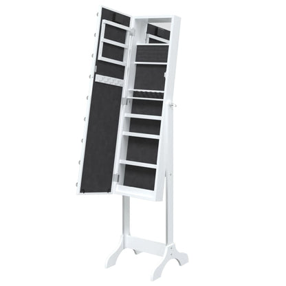 Specchio Autoportante con LED Bianco 34x37x146 cm | homemem39