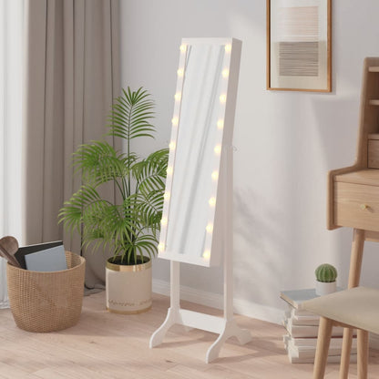 Specchio Autoportante con LED Bianco 34x37x146 cm | homemem39