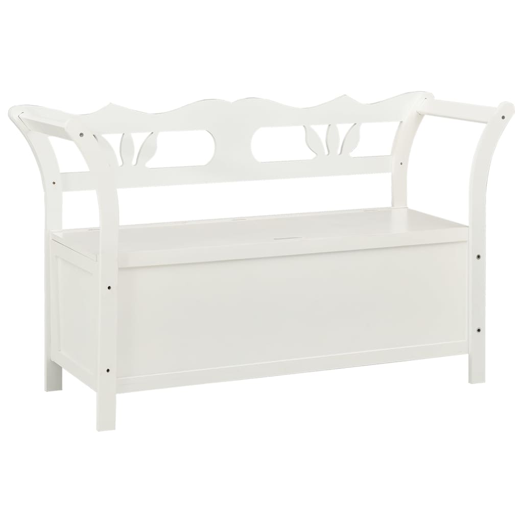 Panca Bianca 107x45x75,5 cm Legno Massello di Abete | homemem39