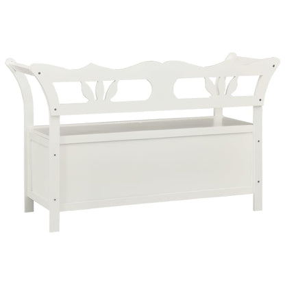 Panca Bianca 107x45x75,5 cm Legno Massello di Abete | homemem39