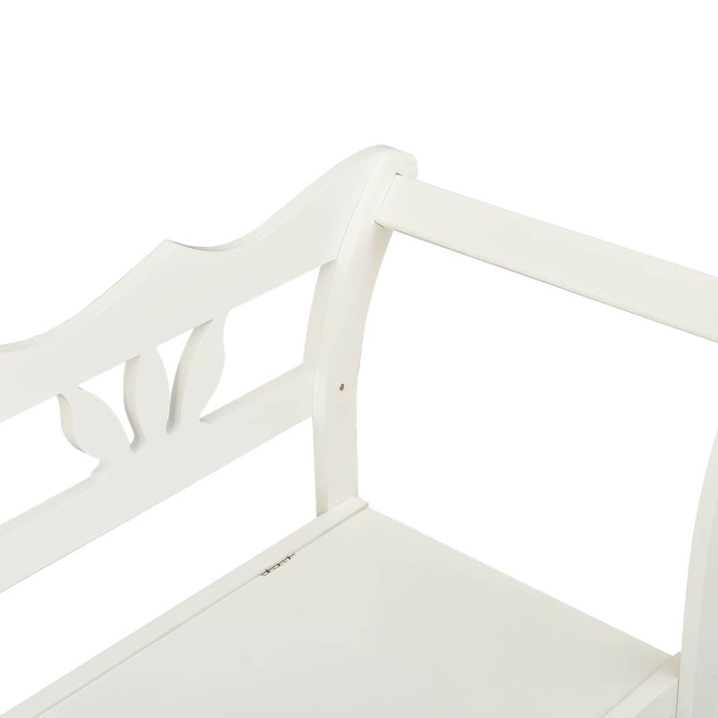 Panca Bianca 107x45x75,5 cm Legno Massello di Abete | homemem39
