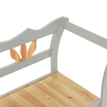 Panca Grigia 107x45x75,5 cm Legno Massello di Abete | homemem39