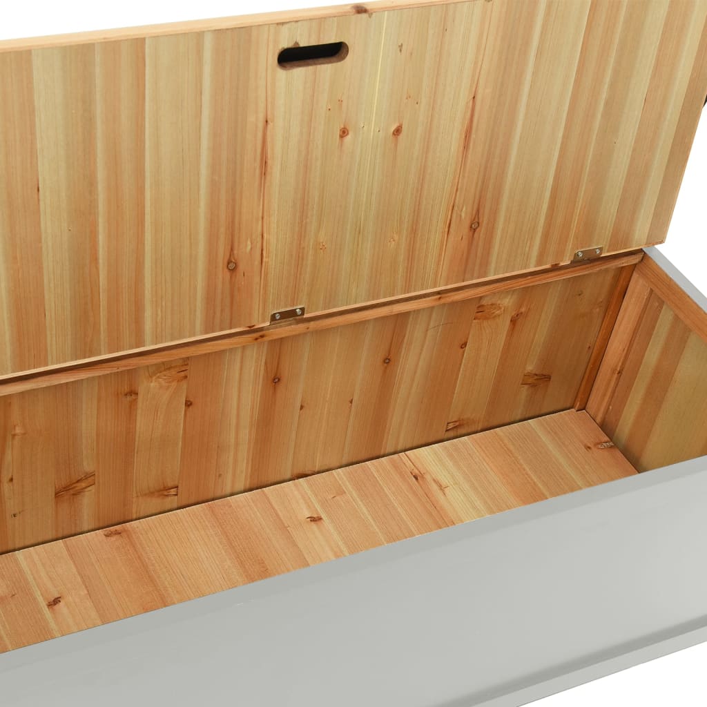 Panca Grigia 107x45x75,5 cm Legno Massello di Abete | homemem39