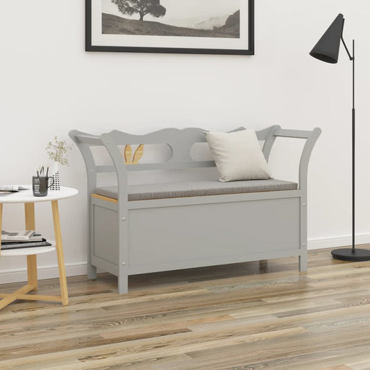 Panca Grigia 107x45x75,5 cm Legno Massello di Abete | homemem39