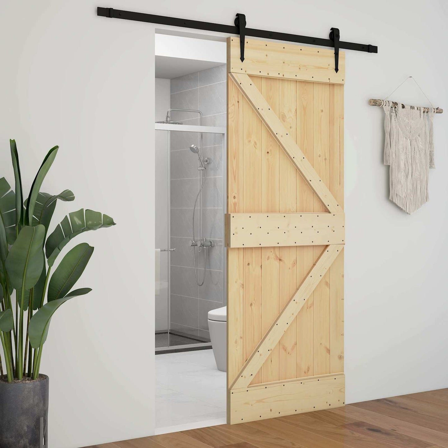 Porta NARVIK Naturale 80 x 210 cm Legno di pino solido | homemem39