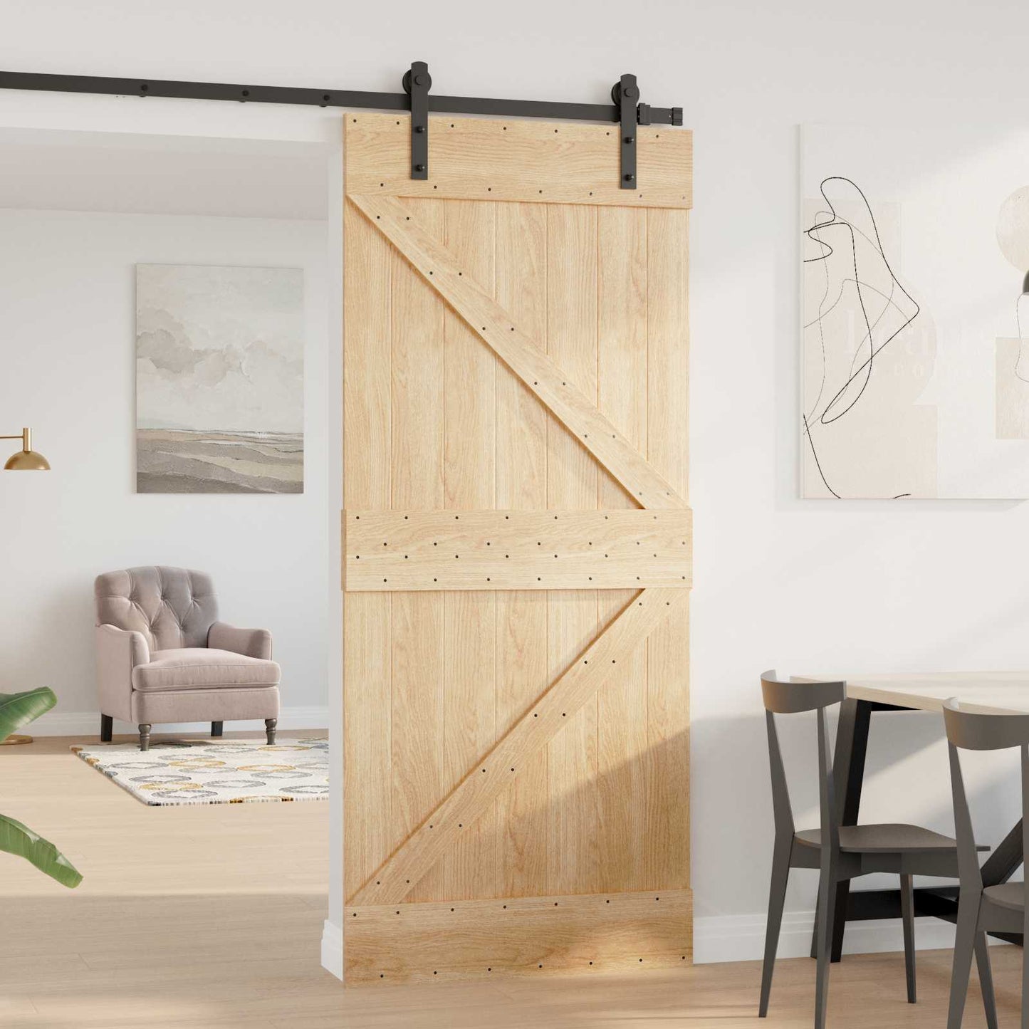 Porta NARVIK Naturale 90 x 210 cm Legno di pino solido | homemem39