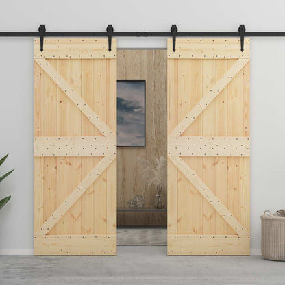 Porta NARVIK Naturale 100 x 210 cm Legno di pino solido