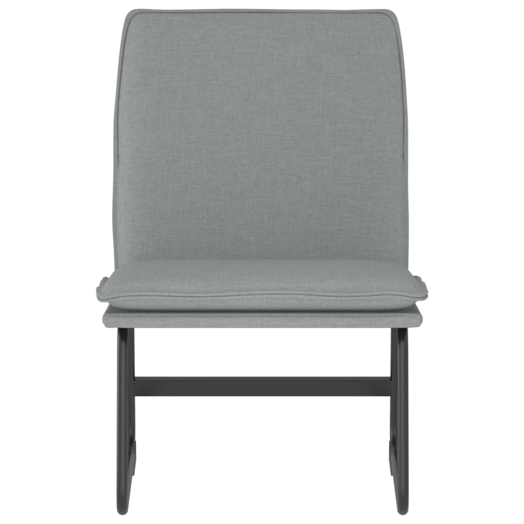 Sedia Lounge Grigio Chiaro 52x75x76 cm in Tessuto