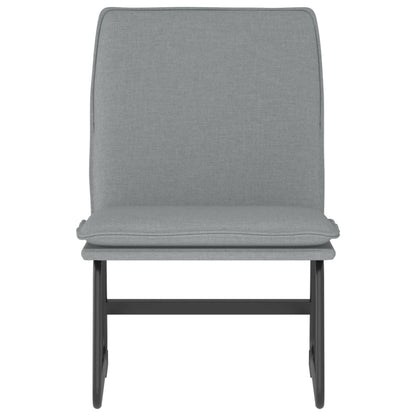 Sedia Lounge Grigio Chiaro 52x75x76 cm in Tessuto