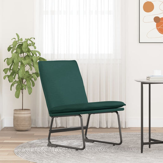 Sedia Lounge Verde Scuro 52x75x76 cm in Tessuto