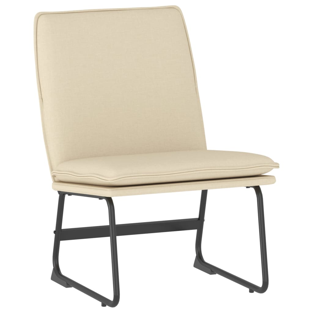 Sedia Lounge Crema 52x75x76 cm in Tessuto