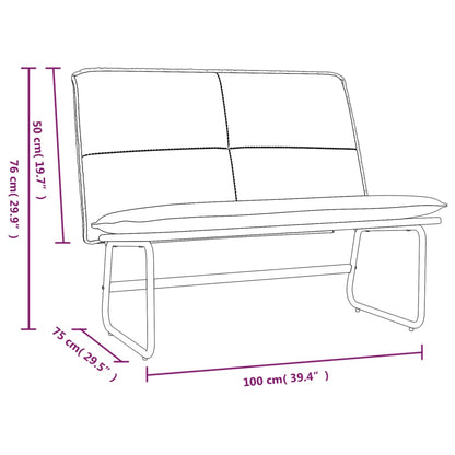 Panca Rosso Vino 100x75x76 cm in Similpelle | homemem39