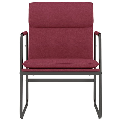Sedia Lounge Rosso Vino 55x64x80 cm in Tessuto
