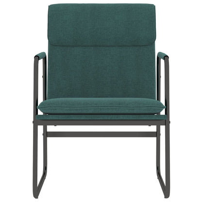 Sedia Lounge Verde Scuro 55x64x80 cm in Tessuto